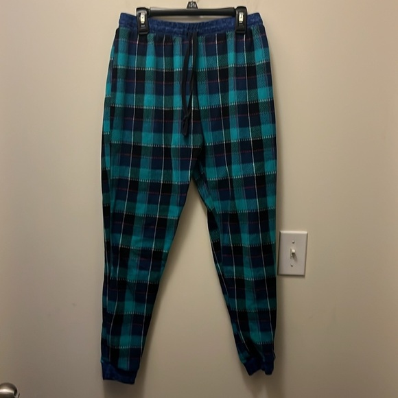 Cuddle duds Blue and Black plaid fleece Pajama Set size XS - Picture 6 of 10